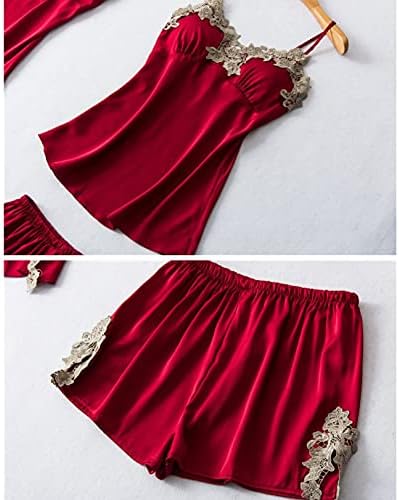 着物ローブ ガウン セクシー レース パジャマ 2ピース スリープセット レディース サテン 親密なランジェリー シルキー ナイトド