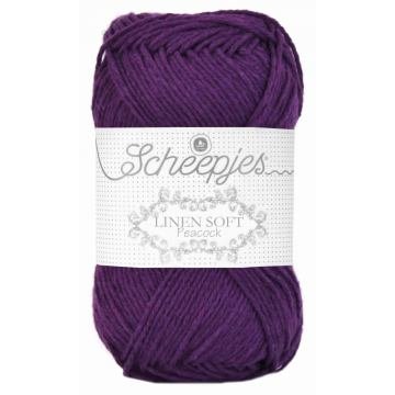 Scheepjes Linen Soft Yarn 50g - 602 Purple, Luxury Knitting and Crochet Yarn, 1x50g