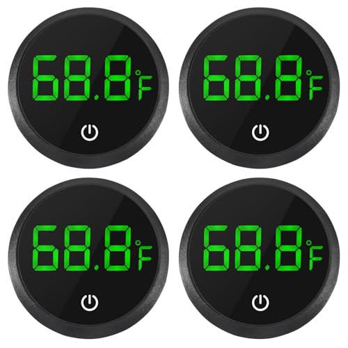 Image of ACEIRMC 4pcs Fish Tank Digital Thermometer Accurate LED Display to ±0.9F Tank Thermometer Aquarium Temperature Measurement Suitable for Fish, Axolotl, Turtle or Aquatic