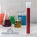 Brewing America 100ml Plastic Graduated Cylinder Beaker - 100ml Science Measuring Test Tube Flask, 2-sided Marking - Black and Raised Graduation Lines, Pour Spout