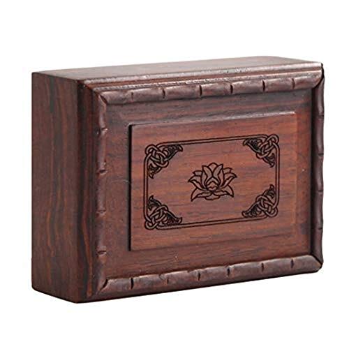 Preisvergleich Produktbild Cxjff Retro Mini tragbare schmuckschatulle Damen Europäischen geschnitzten kleinen schmuckschatulle Mahagoni Box Hause massivholz aufbewahrungsbox lagerung antiken schmuck Hand aufbewahrungsbox