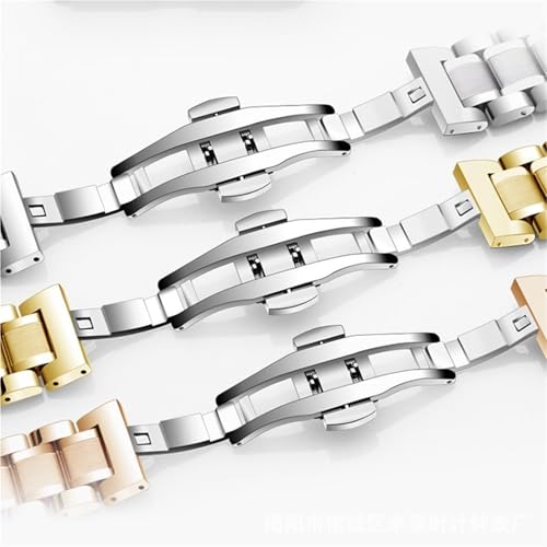Bracelet de montre à dégagement rapide et extrémité incurvée en métal robuste