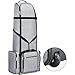 Linjinx Heavy-Duty Oxford Golf Travel Bag with Rolling Wheels, Padded Golf Club Travel Case for Safe Transit Gray One Size