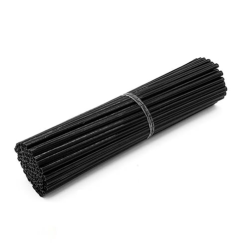Image of 72 PCS Universal Spoke Skins Motorcycle Dirt Bikes Colorful Protective Trim Wrap Cover Wheel Guard for Yamaha Kawasaki Suzuki(Black)