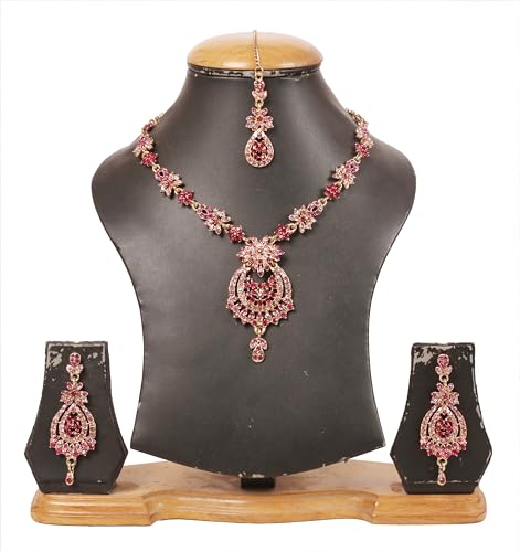 Touchstone-Indian-Bollywood-Gorgeous-intricate-Workmanship-Sparkling-Rhinestone-crystal-wedding-Designer-Jewelry-Necklace-Set-In-Gold-or-Silver-Tone-For-Women
