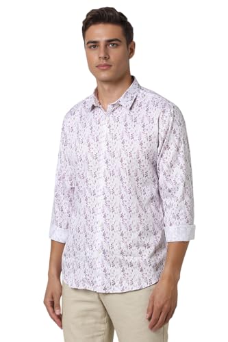 Image of Van Heusen Casual Printed Shirt for Men| Premium Cotton| Full Sleeves| Slim Fit |Breathable Fabric