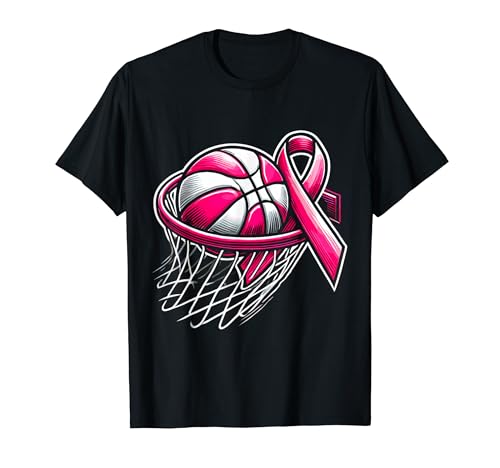 Breast Cancer Awareness Pink Basketball Coach T-Shirt
