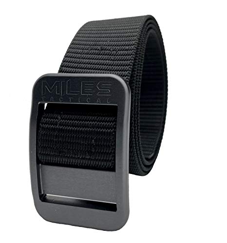 Mens Nylon Belt with Aluminum Metal Buckle No-Slip Design