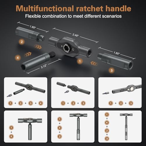 image for Bomivoi 24 in 1 Magnetic Screwdriver Set, DIY Ratchet Screwdriver Set,