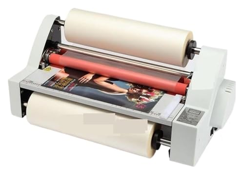 Laminateur, machine de stratification, laminateur de rouleau de film V350, taille A3, quatre rouleaux de laminage à chaud, contrôle de température électronique, mode de chauffage simple