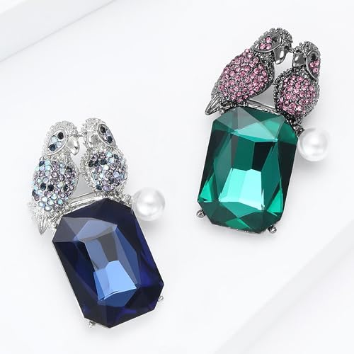 Image of Animal Brooch for Women Zirconia Rhinestone Abalone Shell Animal Lapel Pin Christmas Birthday Holiday Gift for Wife Mother Girlfriend Daughter