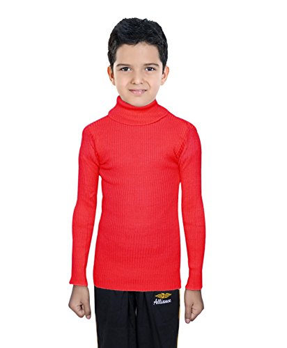 Image of IndiWeaves Boys Wollen Warm High Neck Full Sleeves T-Shirt /Inner /Skivvy for Winter (Pack of 2) Red /Pink 2-3 Years 10110-0106-IW-P2-20