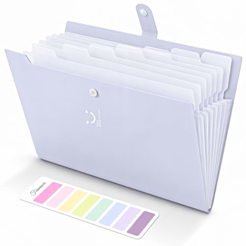 Forvencer 8 Pocket Accordion File Organizer, Expanding File Folders, Letter