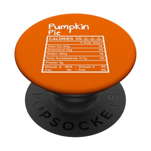 Informations nutritionnelles sur la Tarte à la Citrouille sur Le t-Shirt Thanksgiving Matching Family PopSockets PopGrip Adhésif