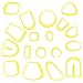 Didiseaon DIY Kits DIY Kits Pottery Kit 18pcs Polymer Clay Cutters Shape Clay Earring Cutters Plastic Clay Cutters for Polymer Clay Jewelry Making Supplies Yellow DIY Kits Pottery Kit Pottery Kit