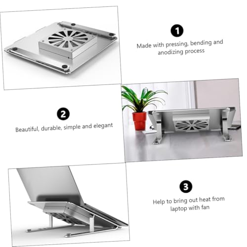 Base Ajustable para Laptop de Aleación de Aluminio con Ventilador LED miniatura 6