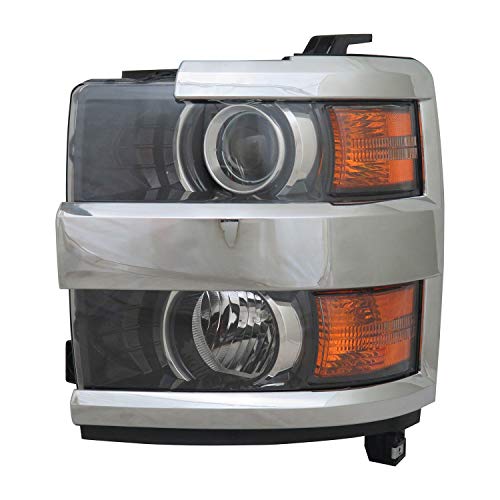 2015-2019 Chevrolet Silverado 2500 Driver Side Headlight Assembly; With Chrome Bezel [Gm] Partslink GM2502416C
