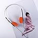 Weicoca Orange Retro On Ear Headphones, Lightweight Portable Headphone with Adjustable Headband, Wired Stereo Headphones, Cute Headphone Trvel