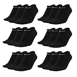 Unisexe - Adulte Nike Lot de 18 paires de chaussettes de baskets SX2554 - Noir/blanc/gris - Noir - Medium
