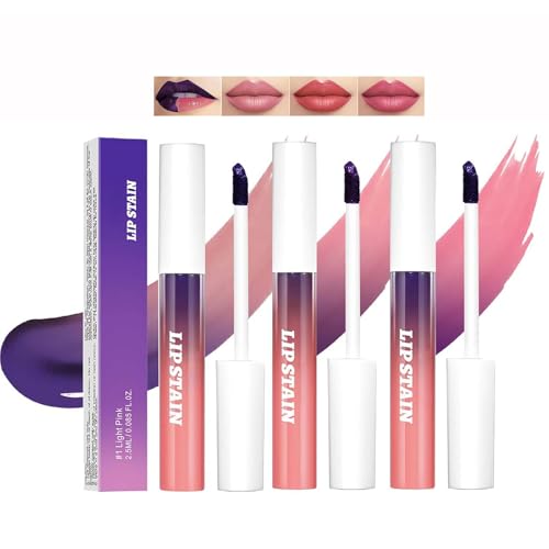 Peel Off Matte Lip Liner Stain,3 Colors Long Lasting Lip Tattoo,Waterproof Nude Lip Tint,Matte Finish Transfer-Proof Lip Gloss Lip Makeup