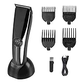 Rechargeable Children Hair Clipper Cordless Child Hair Trimmer Electric Shaver, At Home Haircut Machine Hair Cutting Tools, Home Barber Shaving Grooming Kit with Attachment Guide Combs