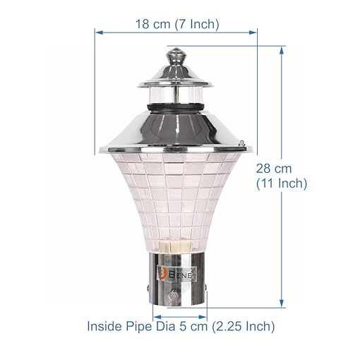 Image of BENE Geruit Outdoor Lamp (Steel, 18 Cms, Pack of 2 Pcs)