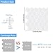 WalDecoo Hexagon Peel and Stick Backsplash, 10 Sheets Premium 3D Self Adhesive Wall Tile Sticker, Large Stick on Backsplash for Kitchen and Bathroom (12