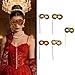 Qsvbeeqj Elegant Handheld Half for Masquerade Balls Comfortable Halloween Costume Prom Party Wear Accessory Halloween Costum
