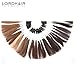 Lordhair Swatches for Testing Color Human Hair Swatch Testing Color Swatch Ring Hair Strand Test Color Rings Testing hair system Colors Samples for Salon/Home Hair Toupee for men