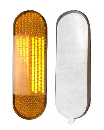 WINXMIN Lot de 2 réflecteurs rouges, catadioptre moto,Arrière avec vis - Réflecteur multifonction pour moto scooter - Réflecteur œil de chat arrière...