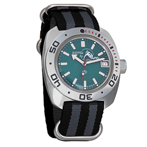 Vostok Amphibian Scuba Dude Automatic Mens Wristwatch Self-Winding Military Diver Amphibia Ministry Case