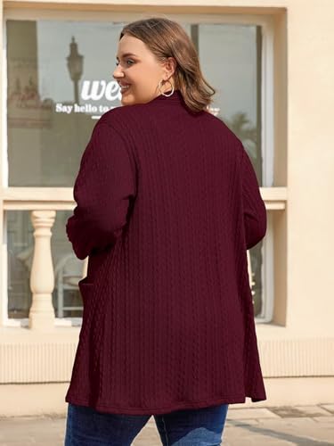 Image of BELAROI Plus Size Cardigan Sweaters for Women 2026 Pockets