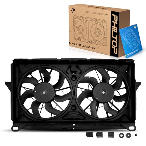 PHILTOP 622230 Radiator Cooling Fan Assembly, Compatible with Silverado 1500, Sierra 1500, Silverado 2500 HD, Silverado1500 Classic, Tahoe, Suburban 1500, Avalanche 1500, Yukon, Replace # 89023366