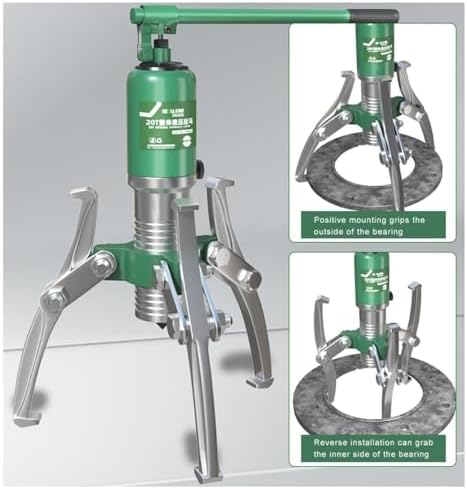 10T Hydraulic Bearing Puller Kit - 2 & 3 Jaw Gear Puller Tool for Hub & Flange Separation, Heavy-Duty Pump Oil Tube Extractor, Professional Mechanic Equipment