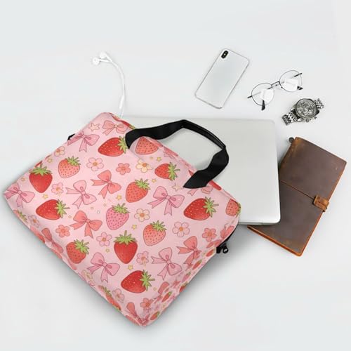 Funda para portátiles 15.6 pulg. con asa y correa rosa miniatura 7