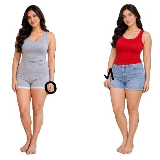 Women Cotton Camisole Pack of 2 Sleeveless Tank Top Stretchable Sports Inner Top for Gym, Daily & Casual Use-image-10