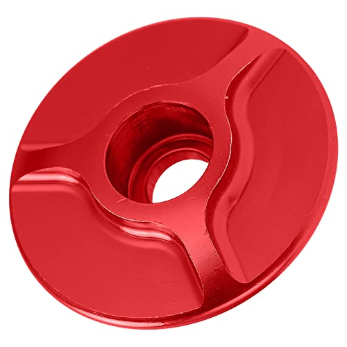Yuecoom Cycling Headset Top Cover, Bike Headset Top Cap MTB Stem Cap Aluminum Alloy Front Fork Stem Top Caps Bowl Bike Stem Cover Threadless for Mtbs Bike(Red)