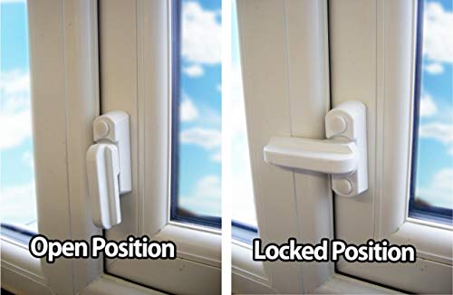 4 Pack Sash Jammer Blocker - Door & Window Lock Anti Theft - Additional Home Security for PVC/uPVC Windows and Doors - White - Image 5