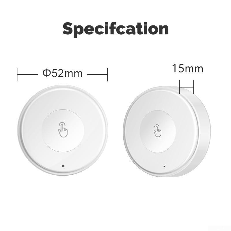 Whychstore Für ZigBee Smart Scene Switch, Automatisierung mit wiederaufladbarem Akku für TUYA Szenenschalter, Smart Home Automation Szenario Controller (weiß)