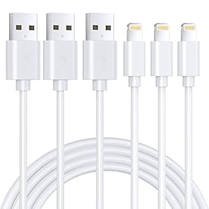iPhone Charger Cable, MFi Certified iPhone Lightning Cable 3Pack 6ft/1.8m Fast Charging & Sync iPhone Charger Compatible…