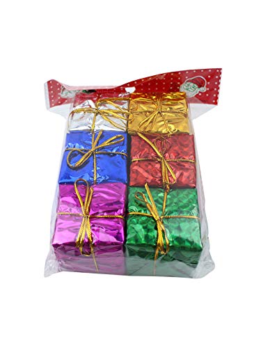newrong Nombre del producto: colgante para árbol de Navidad, bonito adorno accesorio, caja de regalo, colgante ligero para árbol de Navidad, colgante para árbol de Navidad, rojo + verde, azul, morado