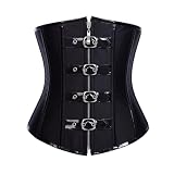 Generisch Corset d'été 2026 avec fermeture éclair   Taille européenne gothique, Noir , 3XL