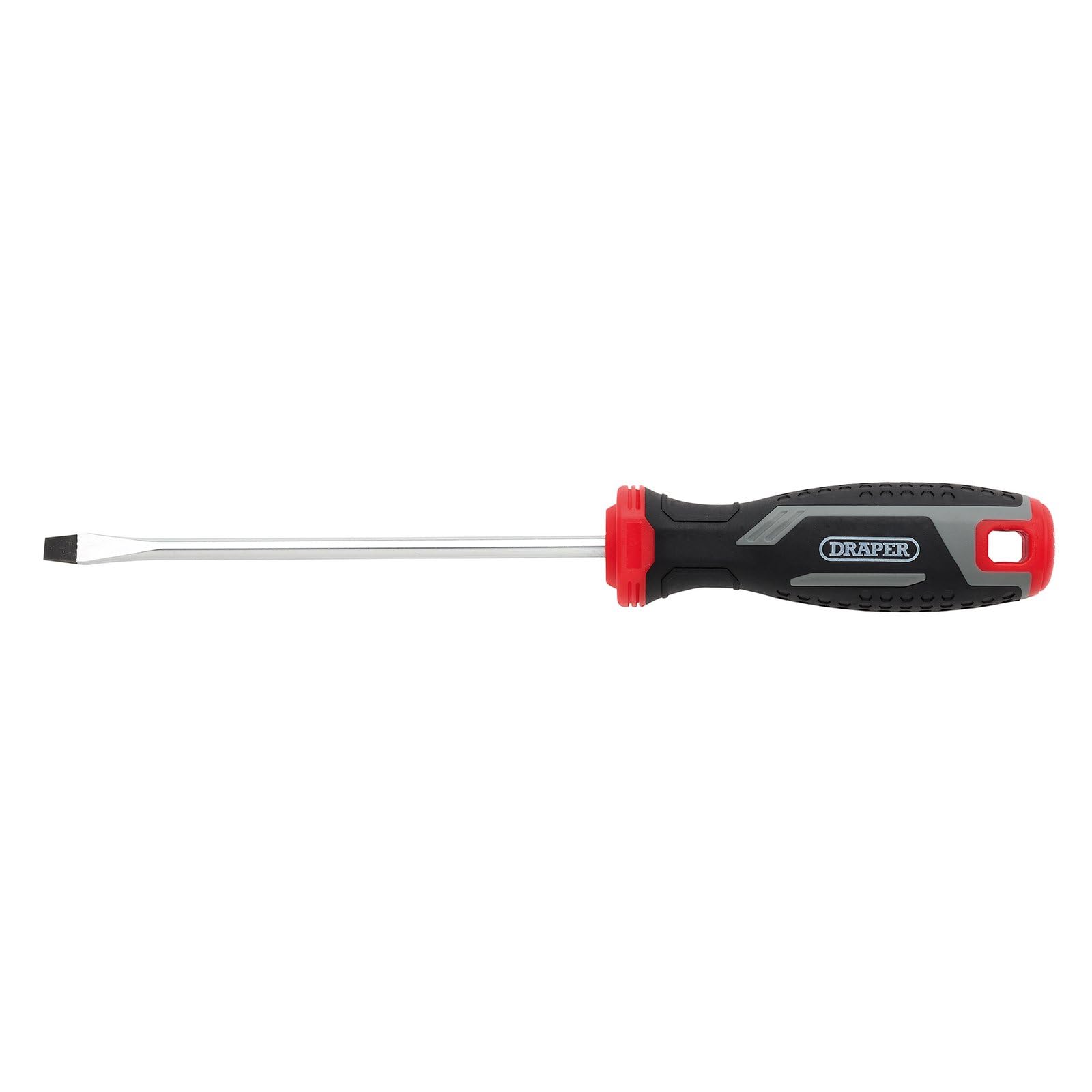 Draper Slotted Soft Grip Screwdriver, SL5.5 x 125mm - 13388 - Magnetic Tip, CRV Blade, Grey and Black - Image 2