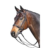  Euroriding Kandare Leder in schwarz, Beschläge:Edelstahl, Form:Pony