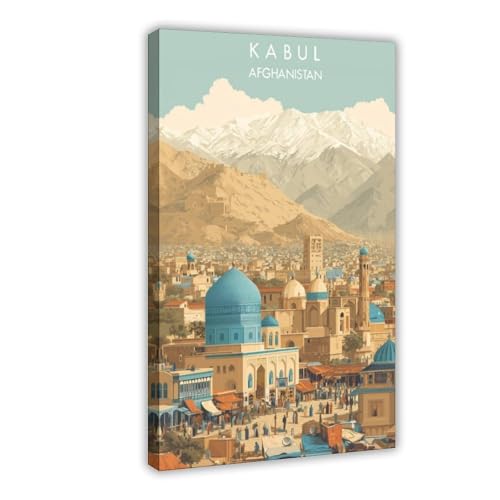Kaboul poster de voyage inspiration et souvenirs du monde tableau sur toile decoration