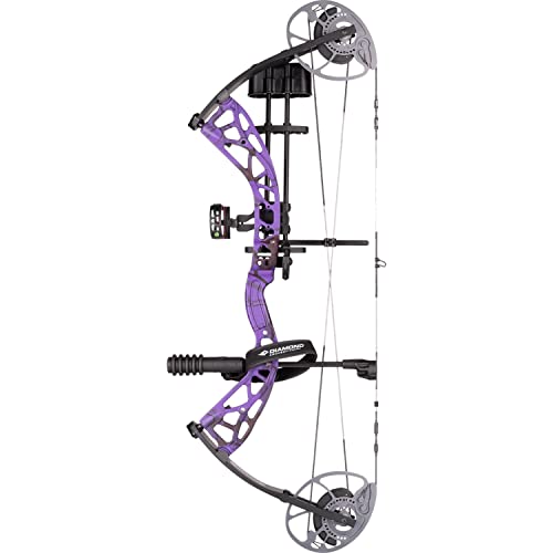 DIAMOND ARCHERY Edge Max Versatile Fully Adjustable Durable Accurate Stable Compound Bow, Purple Blaze, Right Hand
