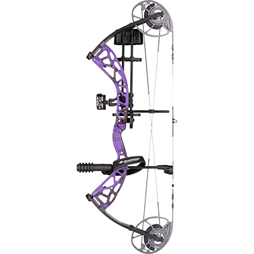 DIAMOND ARCHERY Edge Max Versatile Fully Adjustable Durable Accurate Stable Compound Bow, Purple Blaze, Right Hand -  A14007