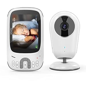 Babyfoon met Camera, TakTark 3.2” Babyfoon met Camera, Babyfoon Video en Audio met VOX-functie, Intercom-functie, Temperatuurbewaking, Nachtzicht en Slaapliedjes