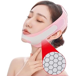 Chin Strap for Sleeping V Line Lifting Mask Invisible Soft Chin Strap for Double Chin for Women Anti Snoring Chin Strap for Cpap Users(Pink)