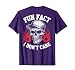 Fun Fact I Don't Care Funny Skeleton Sarcastic Men Humor T-Shirt